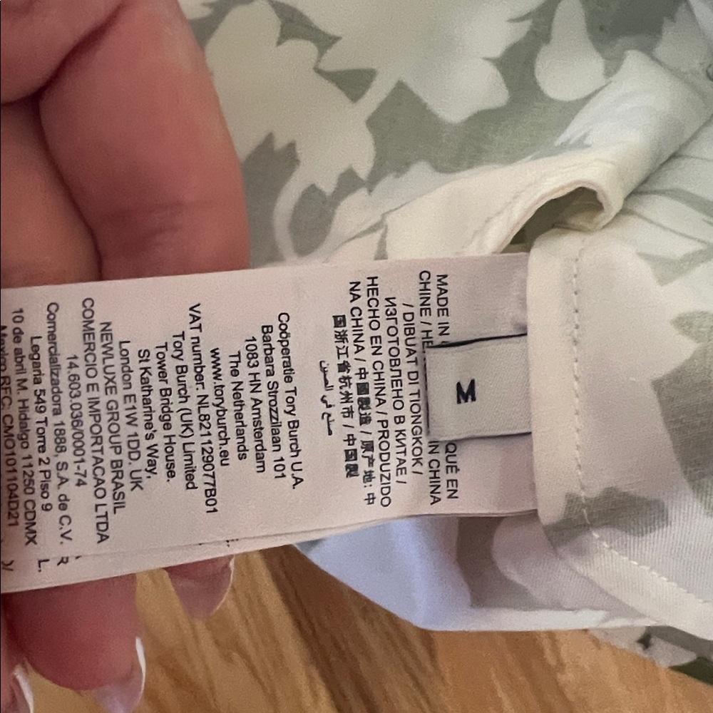 Tory Burch Green and White Floral Dress. New. Size M - Picture 7 of 7